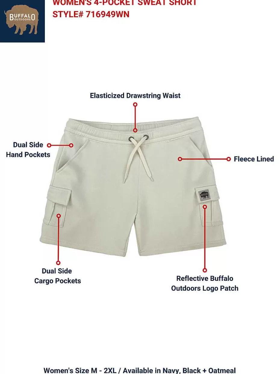 Best ® Women's Four-Pocket Sweat Short-Oatmeal Women Bottoms