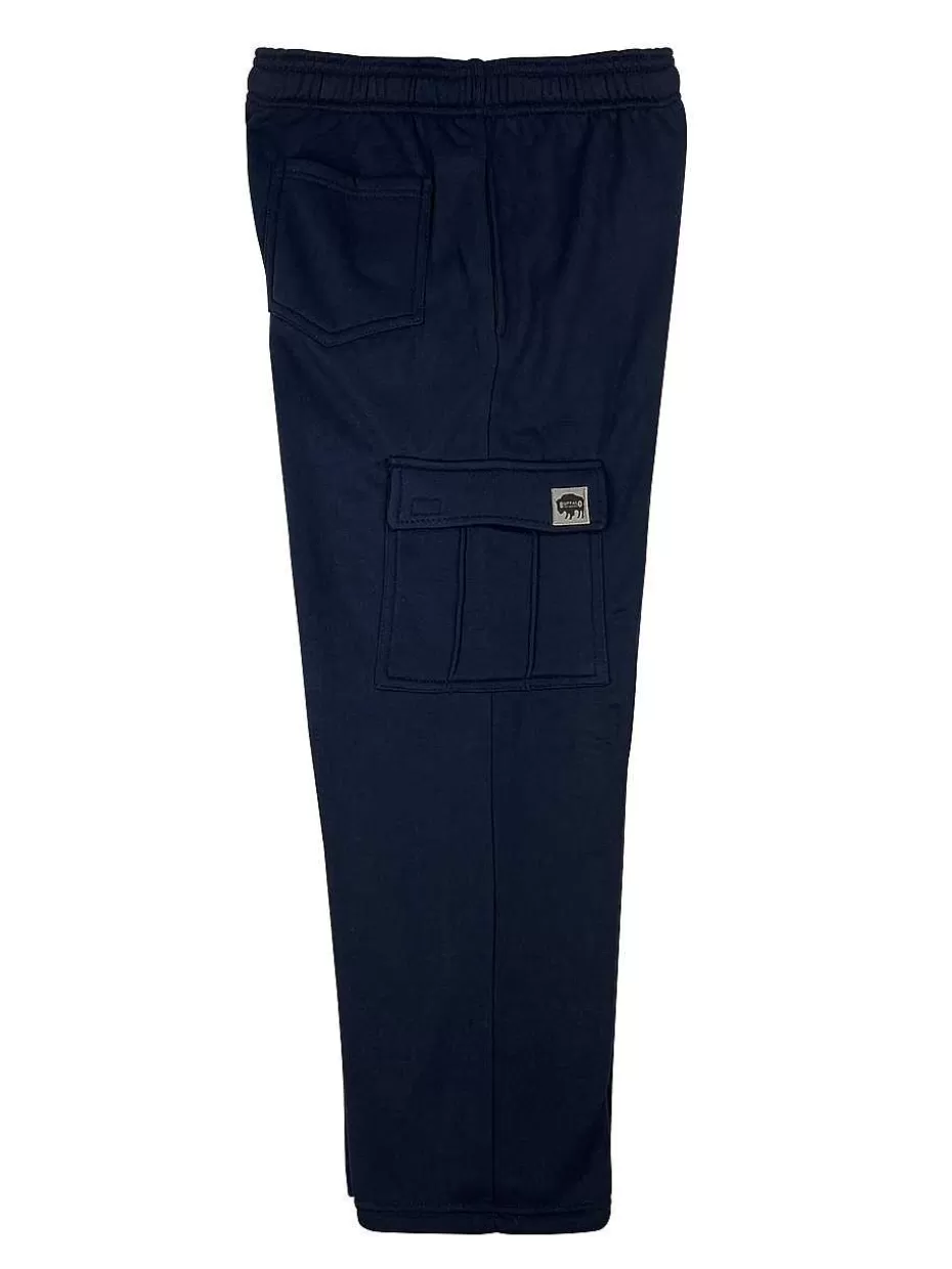 Cheap ® Workwear Fleece Cargo Pants-Navy Blue Men Pants