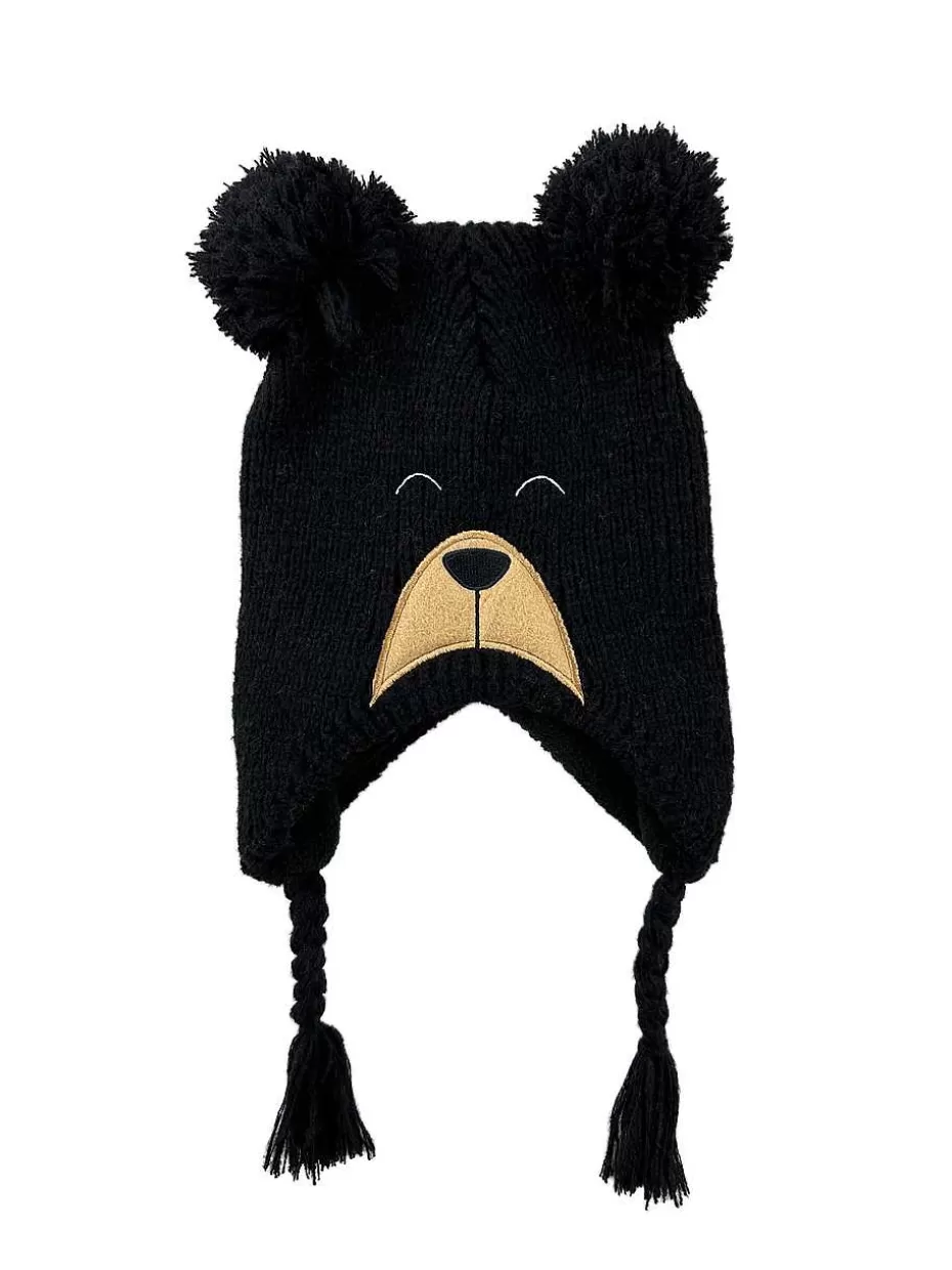 Clearance ® Workwear Kid's Critter Beanie-Black Bear Kids Accessories