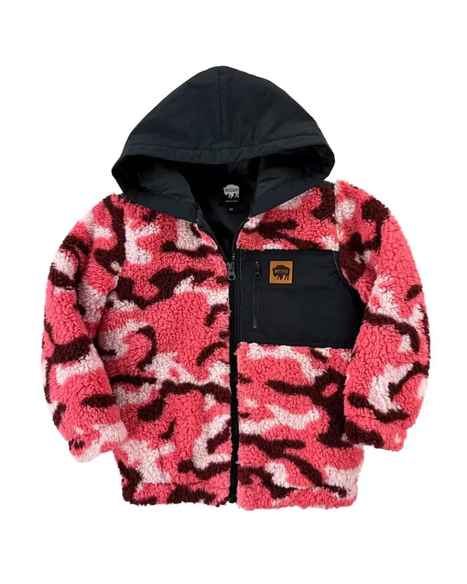 New ® Workwear Kid's Full-Zip Pocket Sherpa-Pink Camo Kids Hoodies