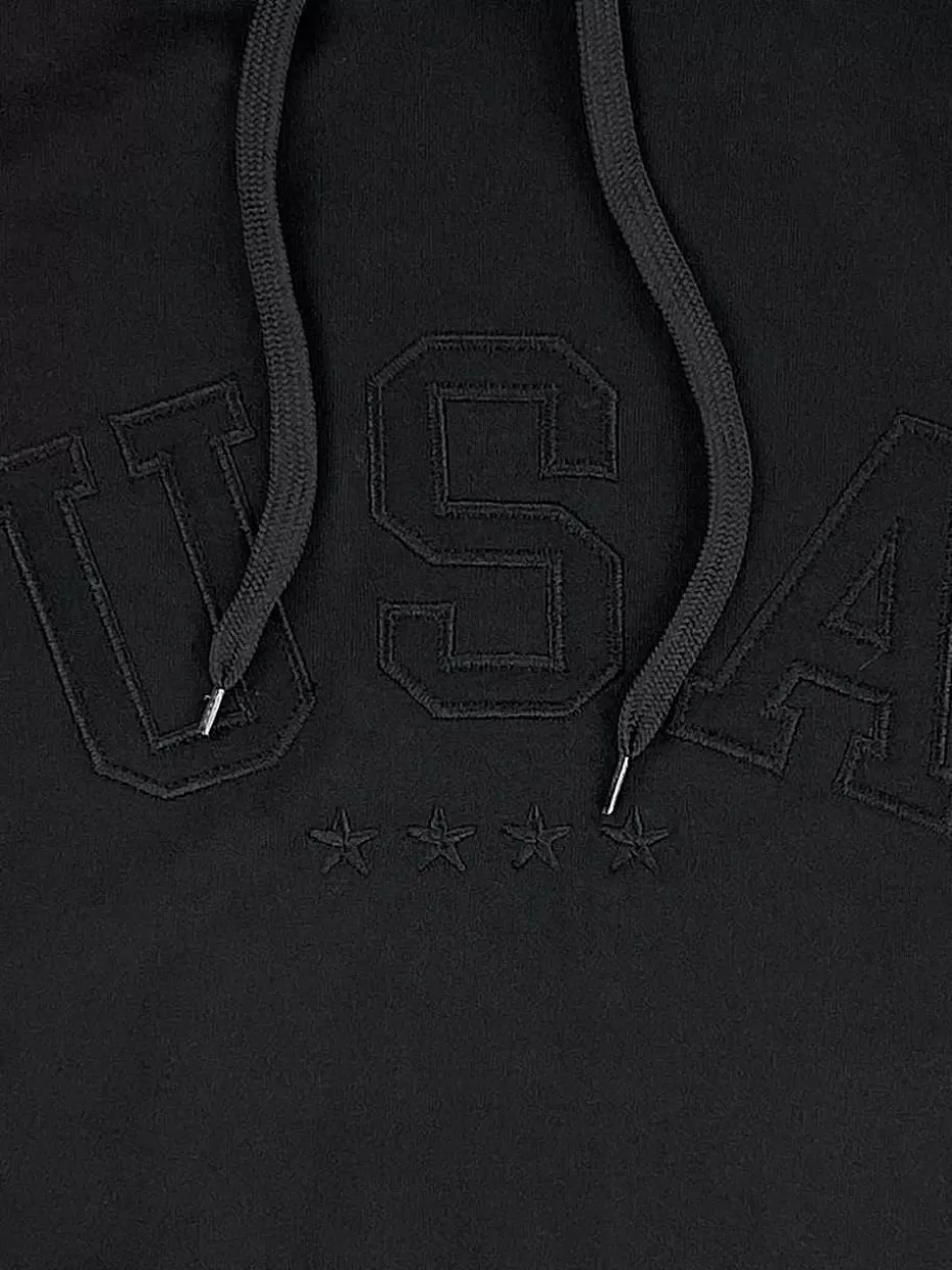 Fashion ® Workwear Men's Blackout Edition Usa Patch Hooded Sweatshirt Men Hoodies & Sweatshirts For Men