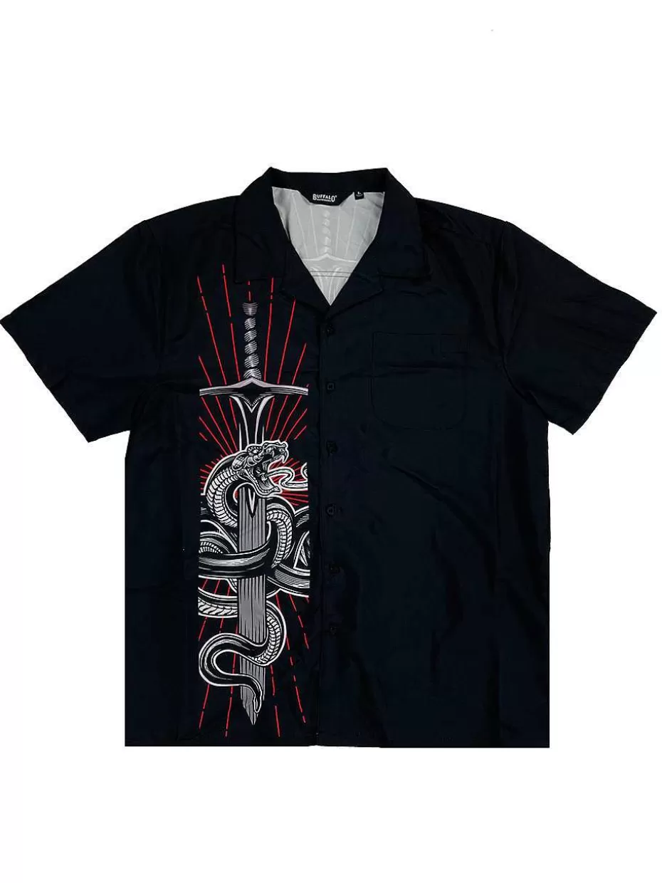 Best ® Workwear Men's Button Down All-Over Print Camp Shirts-Flying Viper Men Button Down Shirts