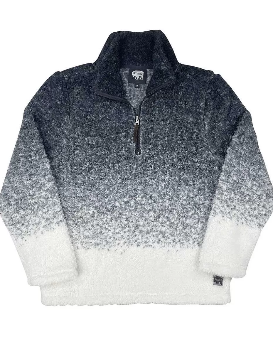Fashion ® Workwear Women's 1/4 Zip Fade Sherpa-Charcoal Women Tops