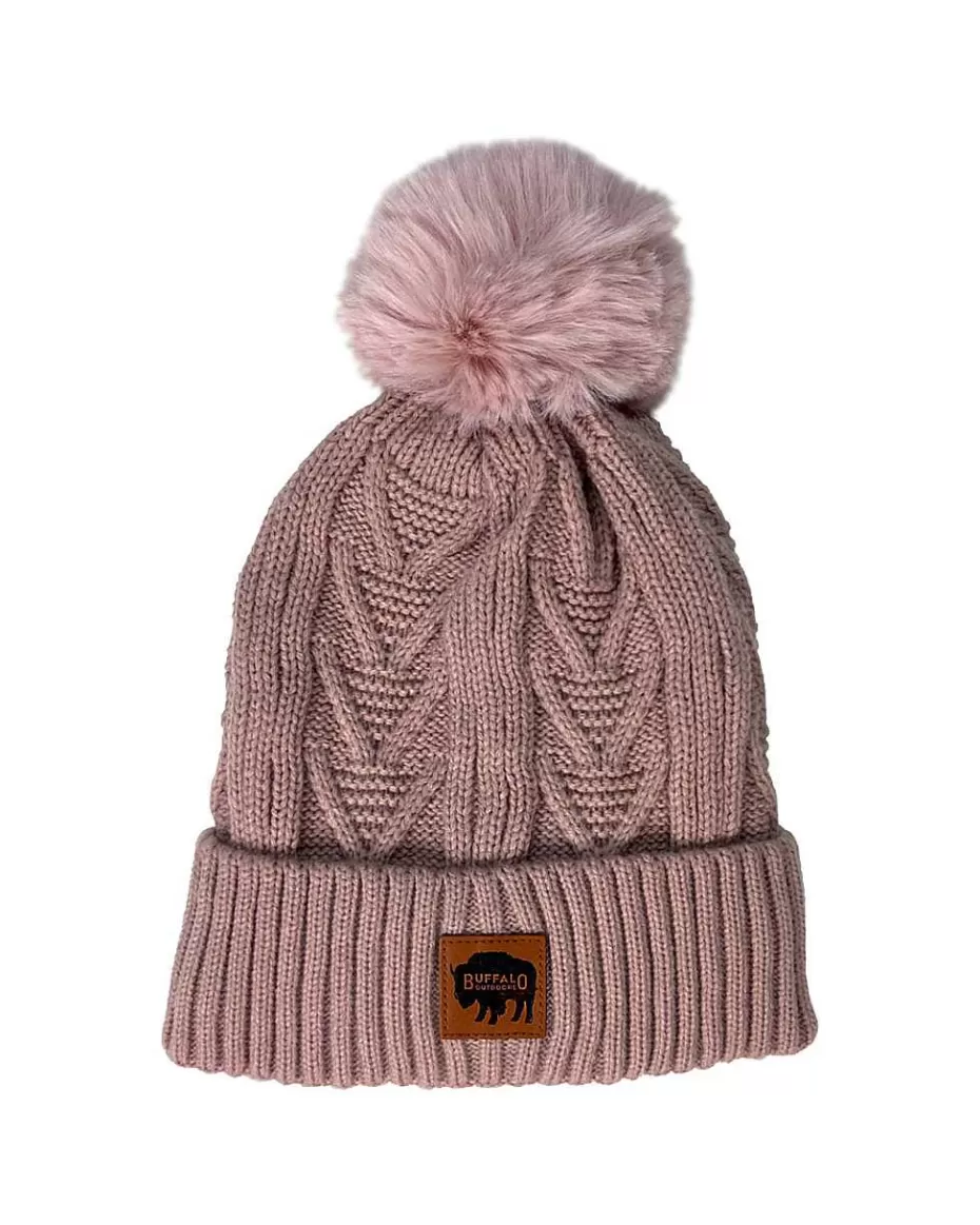 Fashion ® Workwear Women's Knit Pom Hat-Mauve Women Hats